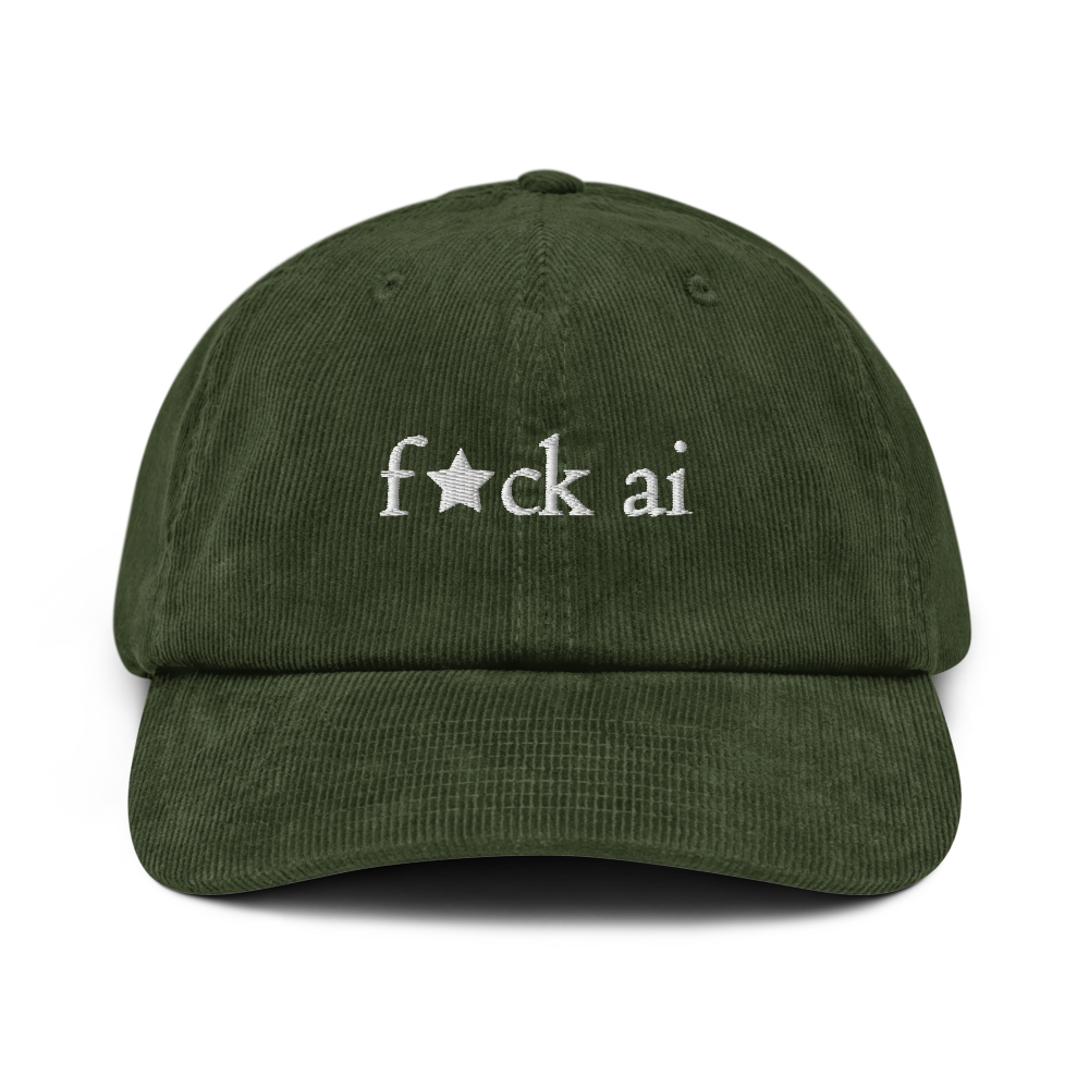 f★ck ai - corduroy hat