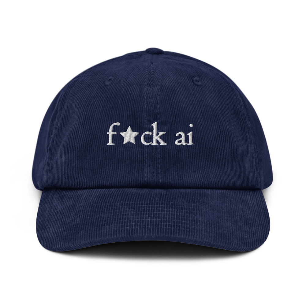 f★ck ai - corduroy hat